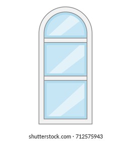 Narrow window frame icon. Cartoon illustration of narrow window frame vector icon for web