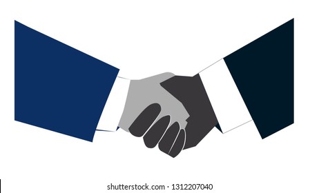 narrowed hands isolated vector illustration