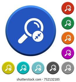 Narrowing search results round color beveled buttons with smooth surfaces and flat white icons