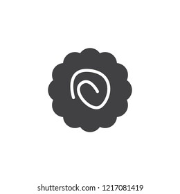 Naruto ramen vector icon. filled flat sign for mobile concept and web design. Japanese food simple solid icon. Symbol, logo illustration. Pixel perfect vector graphics