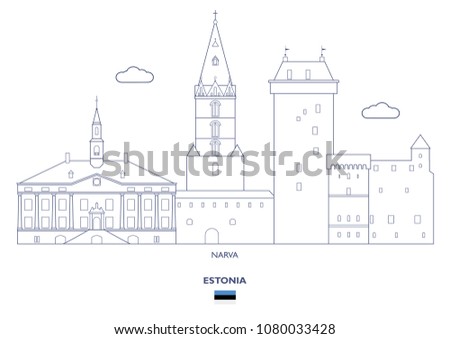 Narva Linear City Skyline, Estonia