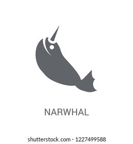 Narwhal icon. Trendy Narwhal logo concept on white background from Fairy Tale collection. Suitable for use on web apps, mobile apps and print media.