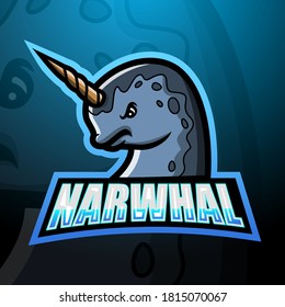 Narwhal Mascot Esport Logo Design