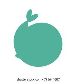 Narwhal silhouette icon. Wild animals silhouette vector.