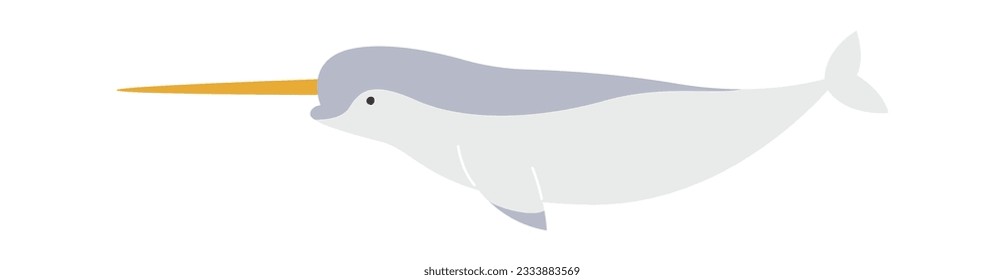 Narwhal Whale Animal Vector Illustration