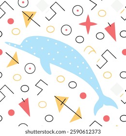 Narwhal Whale Pattern - Unicorn