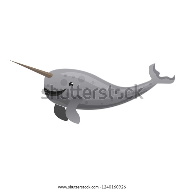 Narwhals Tusking Icon Cartoon Narwhals Tusking Stock Vector Royalty Free Shutterstock