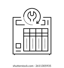 nas data recovery line icon vector. nas data recovery sign. isolated contour symbol black illustration