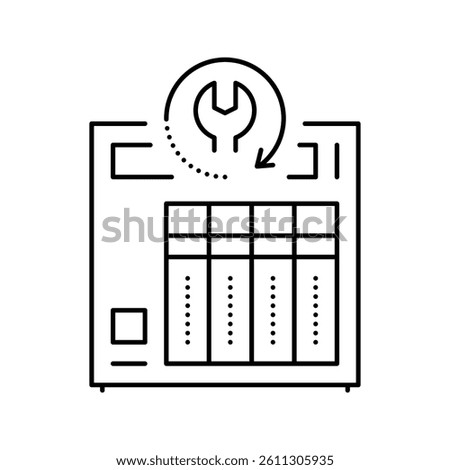 nas data recovery line icon vector. nas data recovery sign. isolated contour symbol black illustration