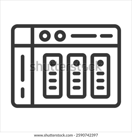 Nas Outline Icon Vector Illustration