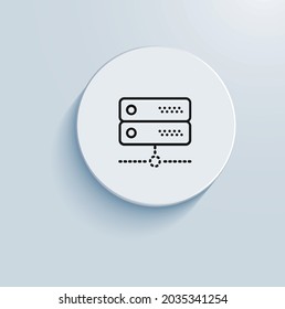 NAS Storage System Icon Vector Design