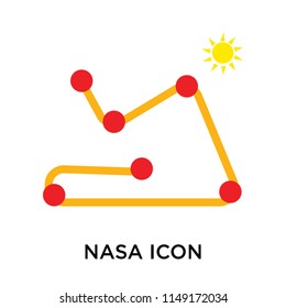 Nasa icon vector isolated on white background for your web and mobile app design, Nasa logo concept