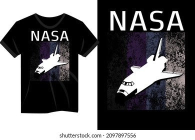 Nasa space shuttle vintage t shirt design