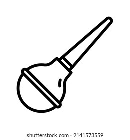 Nasal Aspirator Icon. Line Art Style Design Isolated On White Background