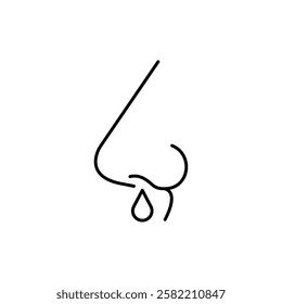 Nasal Congestion Icon Line Vector Illustration