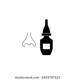 Vector de caída nasal tipo icono