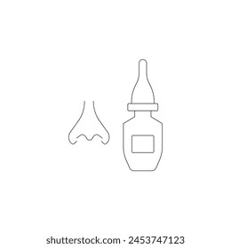 Vector de caída nasal tipo icono