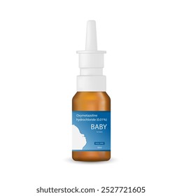 Nasal drops baby. Place for advertising children's nasal spray