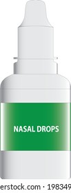 nasal drops bottle vector illustration