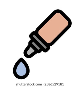 Nasal drops - clean and modern pharmacy and medicine icon