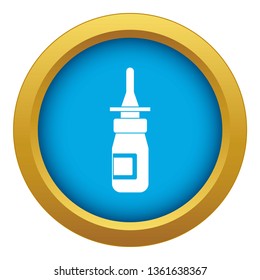 Nasal drops icon blue vector isolated on white background for any design