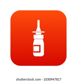 Nasal drops icon digital red for any design isolated on white vector illustration