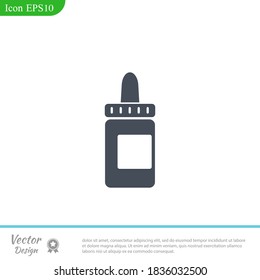 Nasal drops icon. Vector illustration EPS 10.