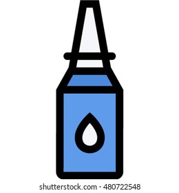 nasal drops outline icon