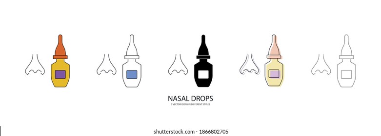 Nasal drops vector type icon