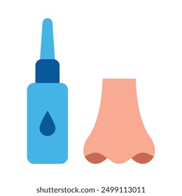 Nasal Flat Icon Design For Personal nad Commercial Use