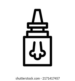 gráfico vectorial de ilustración de icono de línea nasal