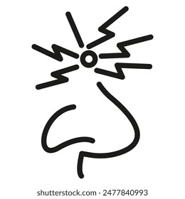 Nasal Pain Icon Ideal for Medical and Healthcare Designs