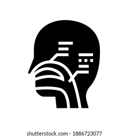 Nasal Passages Glyph Icon Vector. Nasal Passages Sign. Isolated Contour Symbol Black Illustration