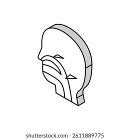 nasal passages isometric icon vector. nasal passages sign. isolated symbol illustration