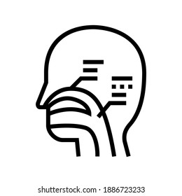 Nasal Passages Line Icon Vector. Nasal Passages Sign. Isolated Contour Symbol Black Illustration