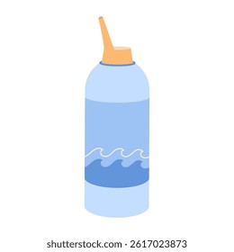 Nasal spray bottle. Flat vector isolated illustration