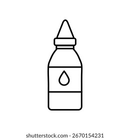 Icono de botella de aerosol nasal Ilustración de estilo de moda de Vector plano para Web y App..eps