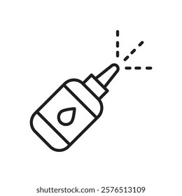 Nasal spray bottle icon Outline vector for web ui