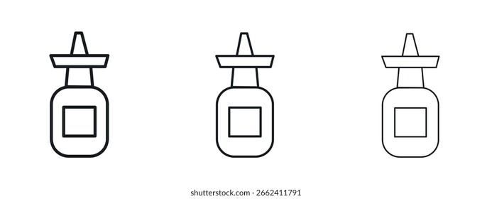 Nasal spray bottle icon simple line design - Simple Vector Illustration