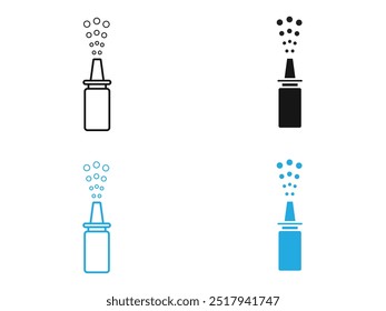 Nasenspray Flasche Symbol Vektor
