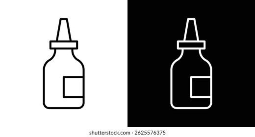 Nasal spray bottle icon vector for web and mobile app. Symbol isolated.
