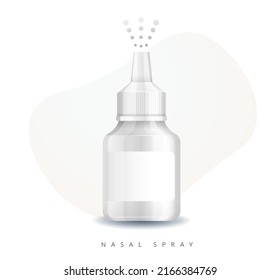 Nasal Spray Bottle Mockup - Stock Illustration  as EPS 10 File