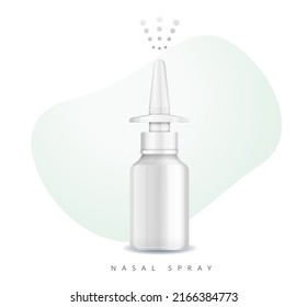 Nasal Spray Bottle Mockup - Stock Illustration  as EPS 10 File