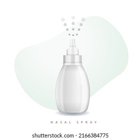 Nasal Spray Bottle Mockup - Stock Illustration  as EPS 10 File