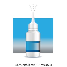 Nasal Spray Bottle Mockup - Stock Illustration  as EPS 10 File