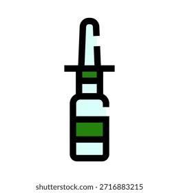 Frasco de aerosol nasal que representa medicamentos y atención médica para tratar alergias, resfriados, sinusitis y afecciones respiratorias, proporcionando alivio sintomático