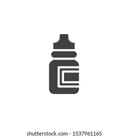 Nasal spray bottle vector icon. filled flat sign for mobile concept and web design. Eye drops bottle glyph icon. Symbol, logo illustration. Vector graphics