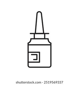 Ícone de afunilamento de spray nasal. ilustração vetorial. EPS10