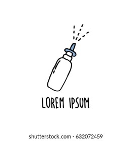 nasal spray doodle icon