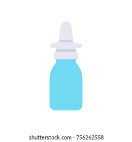 Nasal spray. flat icon